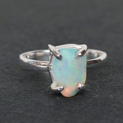 #ad Opal ring Ethiopian opal Ring Solid 925 Sterling Silver Opal Gemstone Ring RR071 $18.36