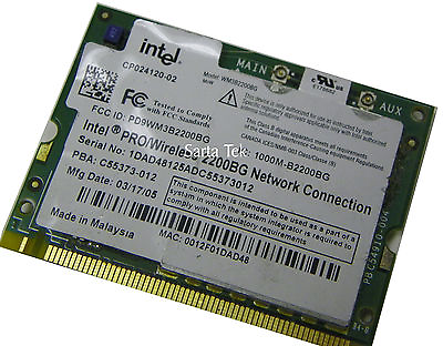 Intel PRO Wireless 2200BG Network Connection Mini PCI Wireless $9.99