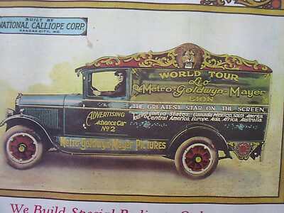 #ad Automobile Calliope Organ Instrument Steam Advertising Circus Vintage Poster $48.74