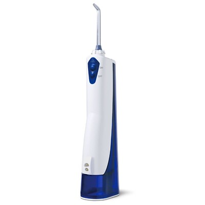 #ad Cordless Portable Rechargeable Water Flosser Powerful Water White and Blue $36.45