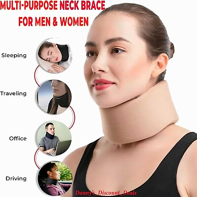 #ad Adjustable Foam Neck Brace Cervical Collar Traction Support Brace Pain Relief US $7.49