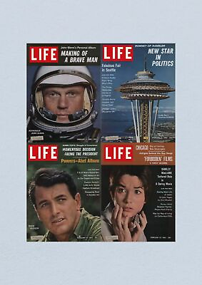 #ad Life Magazine Lot of 4 Full Month February 1962 2 9 16 23 Civil Rights Era $40.00