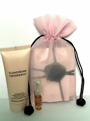 #ad VIKTOR amp; ROLF FLOWERBOMB gift set with bomblicious body cream amp; sample perfume  $16.95