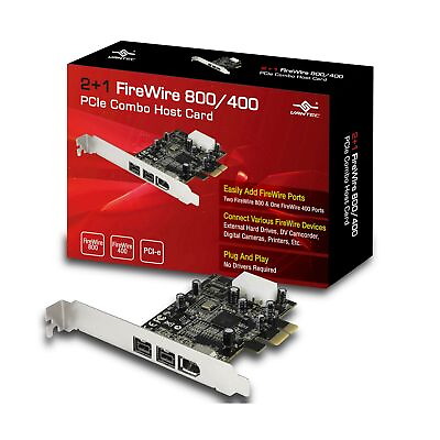 #ad Vantec 21 FireWire 800 400 PCIe Combo Host Card UGT FW210 3 Port FW800 400 $65.99