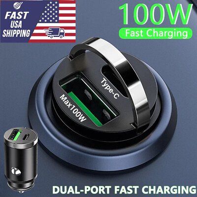 #ad Auto Charger Socket Port Fast Charging Capability USB Mini Hidden Car Charger US $9.78