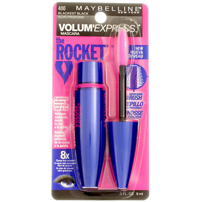 #ad 4 Pack Maybelline Volum#x27; Express The Rocket Washable Mascara Blackest Black ... $36.54