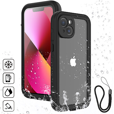 #ad For iPhone 13 12 Pro Max13 Mini Waterproof Case Cover Built in Screen Protector $18.95