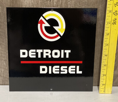 #ad Detroit Diesel Parts Service Metal Sign Truck Power Engine Automotive Gas Oil $59.99
