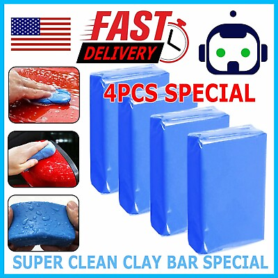 #ad 4 Pack Clay Bar Detailing Auto Car Clean Wash Cleaner Sludge Mud Remove Magic $9.99