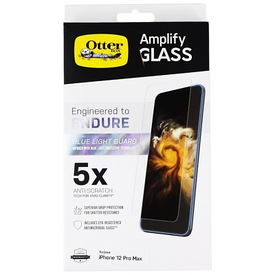 #ad OtterBox Amplify Glass Blue Light Screen Protector for Apple iPhone 12 Pro Max $7.14