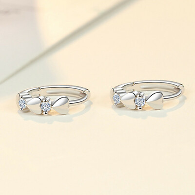 #ad Round Cut Cubic Zircon Women Hoop Earring Adorable 925 Silver Jewelry Gift C $2.74