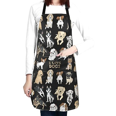#ad Cute Dog Grooming ApronFunny Pet Grooming Waterproof Aprons for Women With 2... $27.26