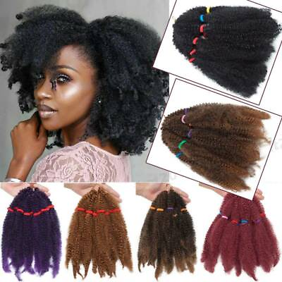 #ad 3Bundles Afro Kinky Curly Braids Kinky Bulk For Braiding Hair Extension As Human $10.90