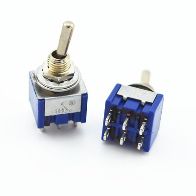 #ad 100Pcs 6 Pin 2 Position ON ON DPDT Mini Latching Toggle Switch 125V 6A 250V 3A $33.00
