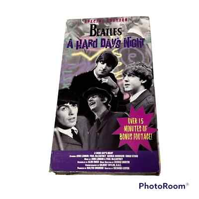 #ad The Beatles A Hard Days Night VHS Special Edition 1995 Bonus Footage $4.99