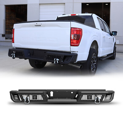 #ad New Upgrade Rear Bumper w 2*Shackles2*LED lights For 2021 2023 Ford F 150 F150 $369.99