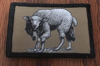 #ad Wolf In Sheep’s Clothing Morale Patch Tactical Military Army Badge Flag USA Hook $8.49