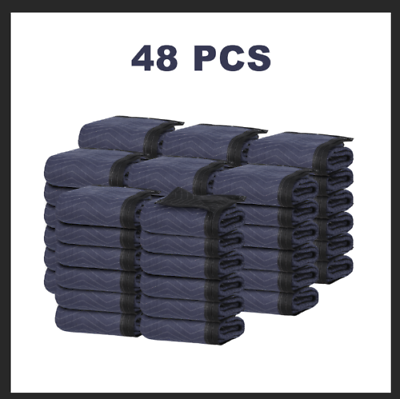 #ad 48pcs 80quot; X 72quot; Shipping Blankets Moving Pads Heavy duty Furniture Blankets $210.58