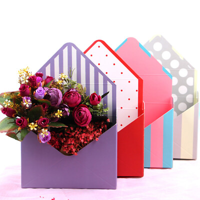 #ad UK Romantic Envelope Flower Paper Holder Box Bouquet Florist Pack Supply Boxes C $6.69
