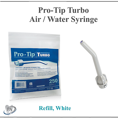 #ad Dental Pro Tip Turbo Air Water Syringe Tips Refill White Medicom 116410 $74.95