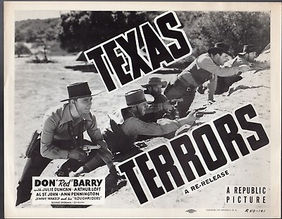 #ad DON RED BARRY TEXAS TERRORS RE1950 11X14 LOBBY CARD LC2467 $17.50