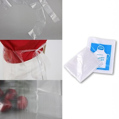 #ad Kitchen Children Waterproof Oil proof Disposable Apron US Wholesale M7C3 $3.50