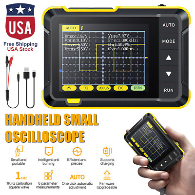 #ad New 2.8quot;Mini Handheld Oscilloscope Kit With Probe 200KHz Bandwidth 2.5MS s $26.99