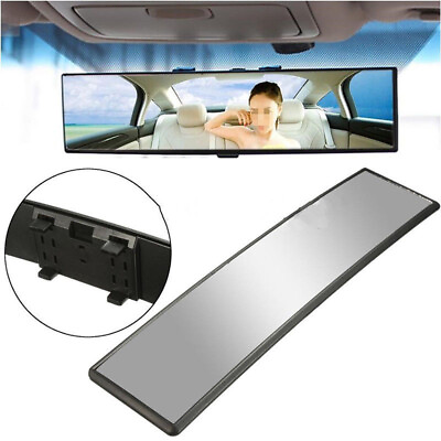 Universal 300mm Wide angle Convex Interior Clip On Car Truck Rear View Mirror $14.44