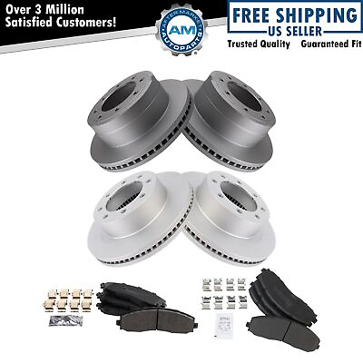 #ad Front amp; Rear Metallic Brake Pad amp; Coated Rotor Kit for Ford F 250 SD F 350 $486.96