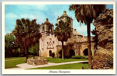 #ad San Antonio Texas 1950 60s Postcard Mission Concepcion $3.06