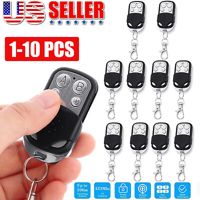 #ad Universal Electric Cloning Remote Control Key Fob 433MHz For Gate Garage Door $21.98