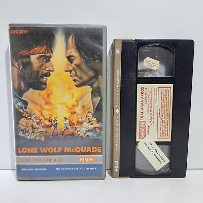 #ad ACTION VHS TAPE Lone Wolf McQuade 1983 GREEK SUBS PAL Chuck Norris D. Carradine $10.39