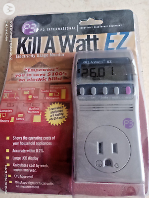 #ad NEW OB P3 KILL A WATT EZ P4460.01 ELECTRICITY USAGE METER WALL DEVICE MONITOR $31.94