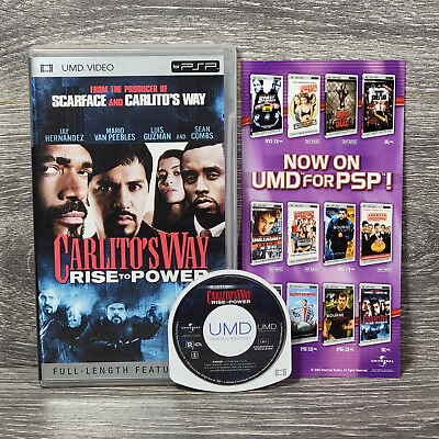 #ad Carlito#x27;s Way Rise to Power Sony PSP UMD Playstation Portable Movie TESTED 2005 $7.00