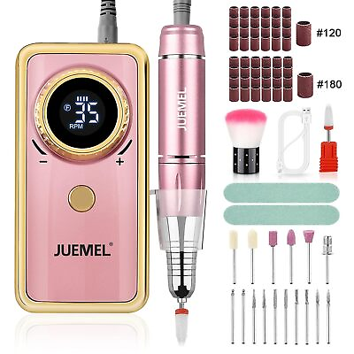 #ad Nail Drills for Acrylic Nails Professional 35000rpmJUEMEL Pink rechargeable $78.44