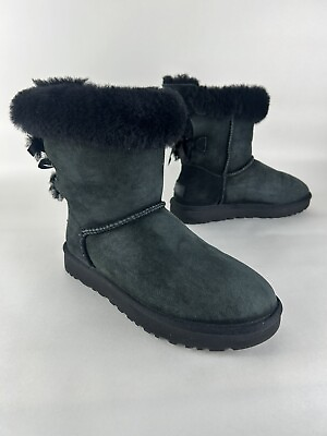 #ad UGG Australia #1016225 Bailey Bow II Women#x27;s 7 Insulated Boots Shoes Footwear s $32.00