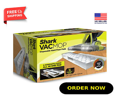 #ad Shark VACMOP Disposable Hard Floor Vacuum And Mop Pad Refills Home 16 Count $14.00
