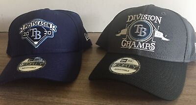 #ad 2 Tampa Bay Rays Baseball Caps Hats New Era mLB Postseason Division Champs $23.99