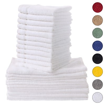 #ad NEW WHITE Color ULTRA SUPER SOFT LUXURY PURE TURKISH 100% COTTON WASHCLOTHS $24.99