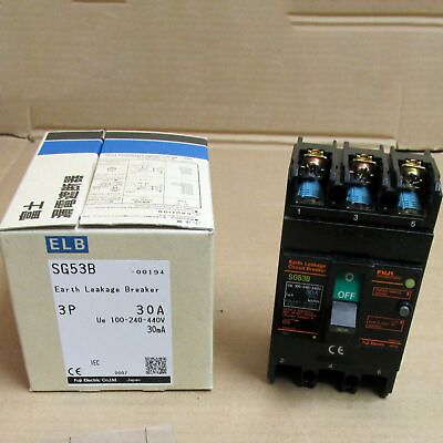 #ad 1PC New Fuji SG53B Leakage Circuit Breaker SG53B 3P 30A In Box Free Shipping $105.28