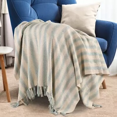 #ad Indian Sofa Blanket Bohemian Cotton Bed Cloth Indian Sofa Hand Block Bed Throw $78.64