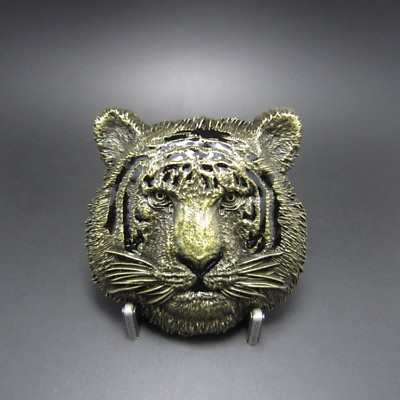 #ad Antique Bronze Plated Tiger Metal Belt Buckle $10.95
