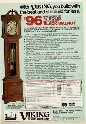 #ad 1975 Vintage Print Ad With Viking you build with the best less Clock Company $9.95