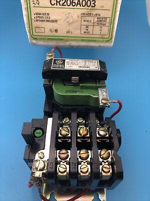 #ad General Electric CR206A003 Coil 235V 3 Pole 9 Amp Magnetic Starter GE *READ $299.99
