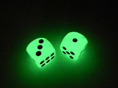 #ad 2PCS Luminous Dices 6 Sided Portable Table Game 14MM Board Dice Party Gambling $4.19