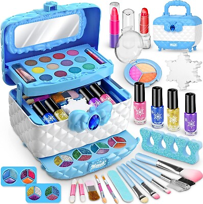 #ad Mozok Kids Makeup Kit for Girl Frozen Theme Real Play Make Up Toys $16.99