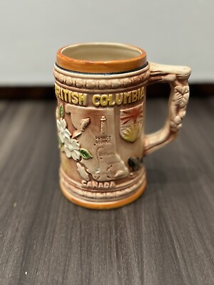 #ad Vintage Ceramic Beer Mug British Columbia Canada Antique Made In Japan $19.99
