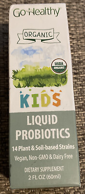 #ad Go Healthy Probiotics Kids 2oz EXP 01 2025 Vegan Organic Liquid $8.00