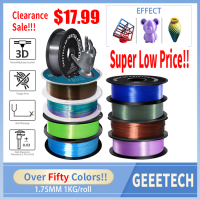 #ad Low Special Price GEEETECH 3D Printer Filament PLA PETG TPU ABS 1.75mm 1KG roll $21.99
