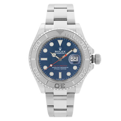 #ad Rolex Yacht Master 40mm Platinum Bezel Steel Blue Dial Mens Watch 126622 $15499.00